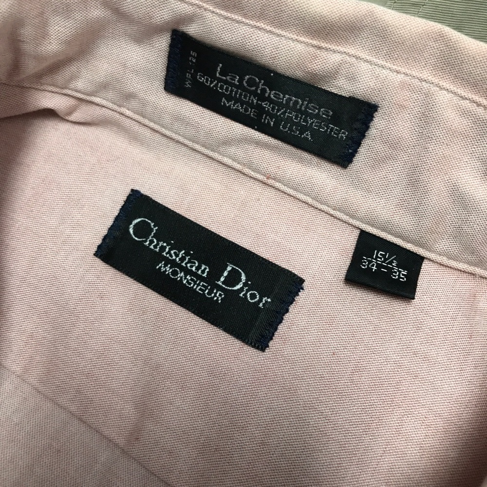 Christian Dior Red Size Neck 15.5 Men’s Button Down Long Sleeve Shirt - Picture 2 of 4